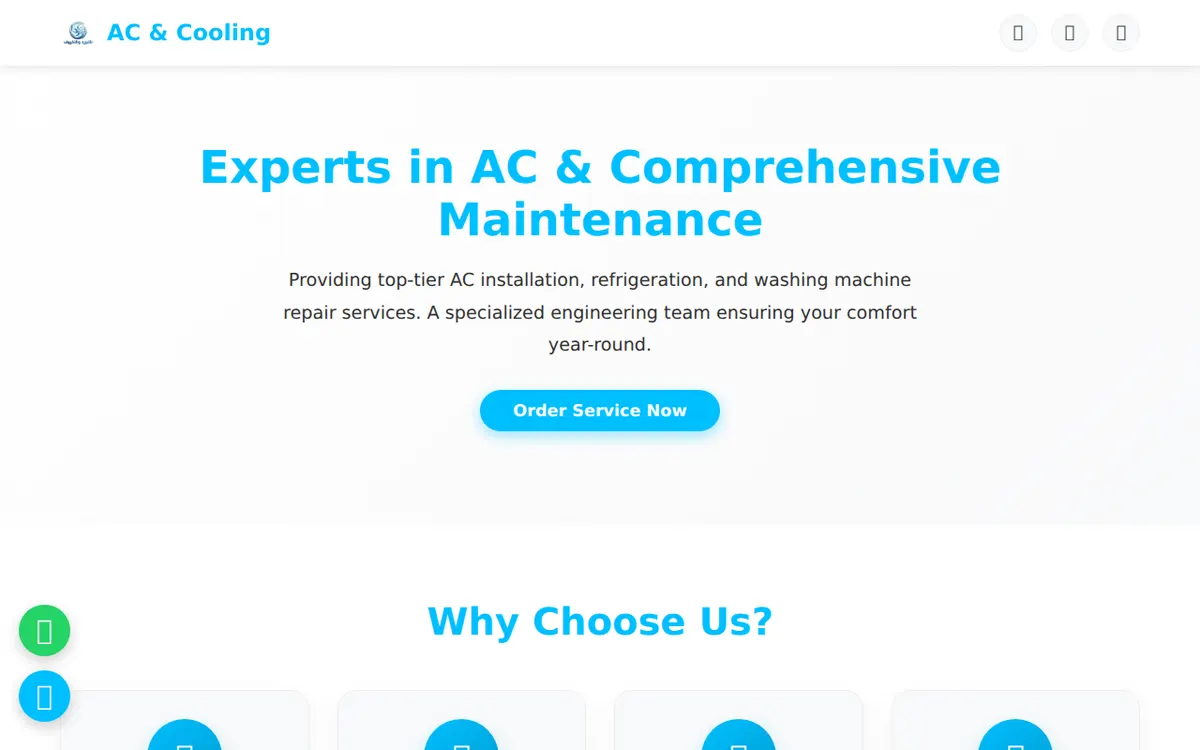 Reviewed interface of Cooling & Air Conditioning Services